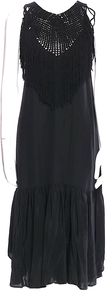 Ulla Johnson NY. Black Silk Midi Length Dress