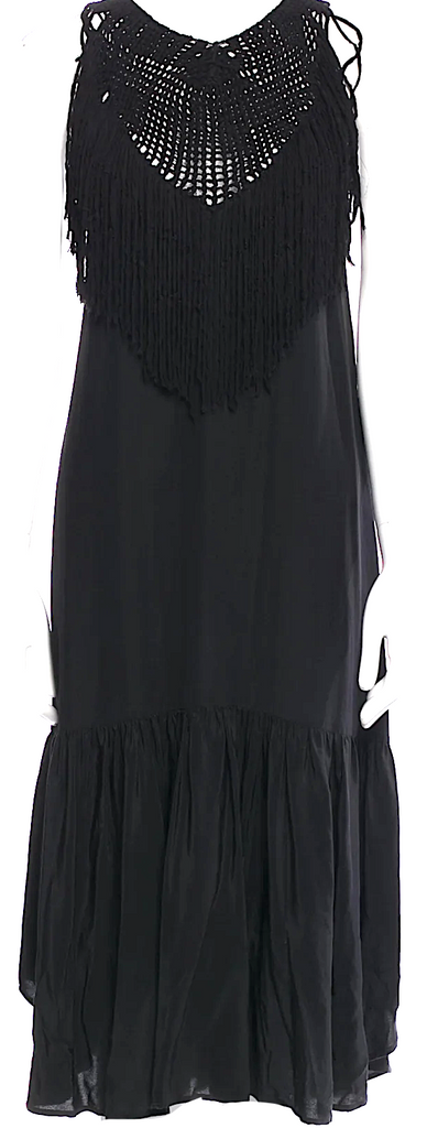 Ulla Johnson NY. Black Silk Midi Length Dress