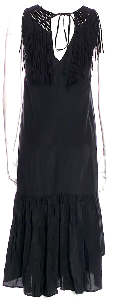 Ulla Johnson NY. Black Silk Midi Length Dress