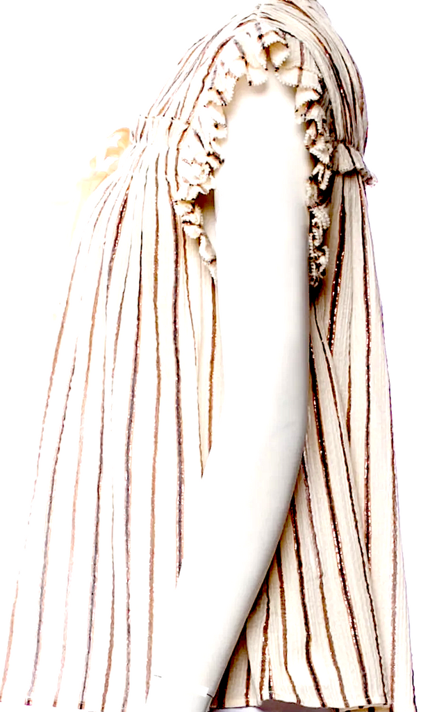 Ulla Johnson Striped Cotton Square Neckline Blouse