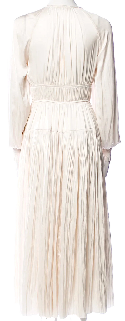 Ulla Johnson. Neutral Color Long Sleeves PolyTech Blend Long Dress