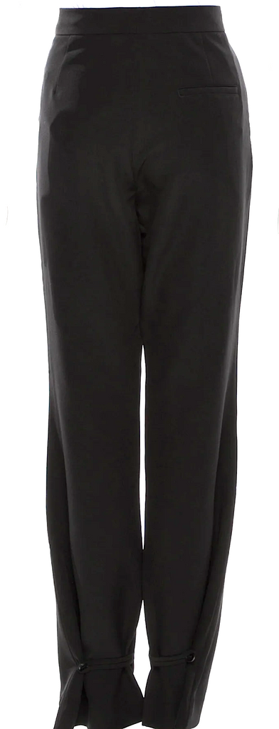 Viden. Totokaelo. Black Poly-Tech Straight Leg Boot Flare Pants