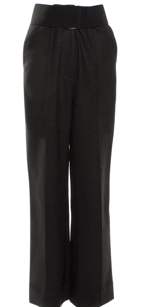 Viden. Tokotaelo. Black Wool Wide Leg Pants