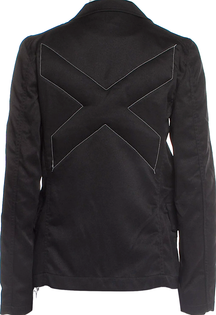 Comme des Garçons JAPAN. BLACK. Black Poly/Wool blend Blazer