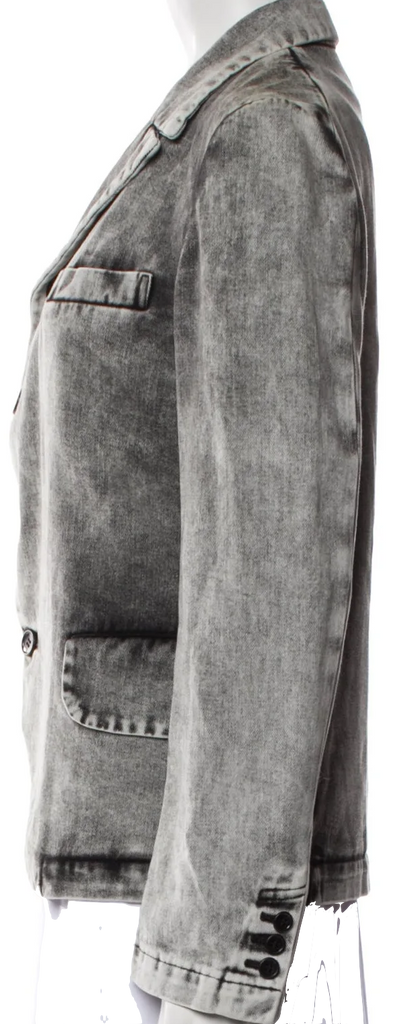 Comme des Garçons Japan. BLACK. Grey Cotton Fade Look Blazer