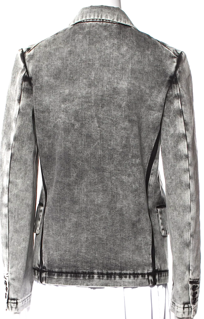 Comme des Garçons Japan. BLACK. Grey Cotton Fade Look Blazer