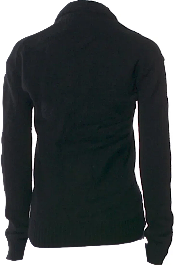 Comme des Garçons Japan. Black Double-Breasted Cardigan Jacket