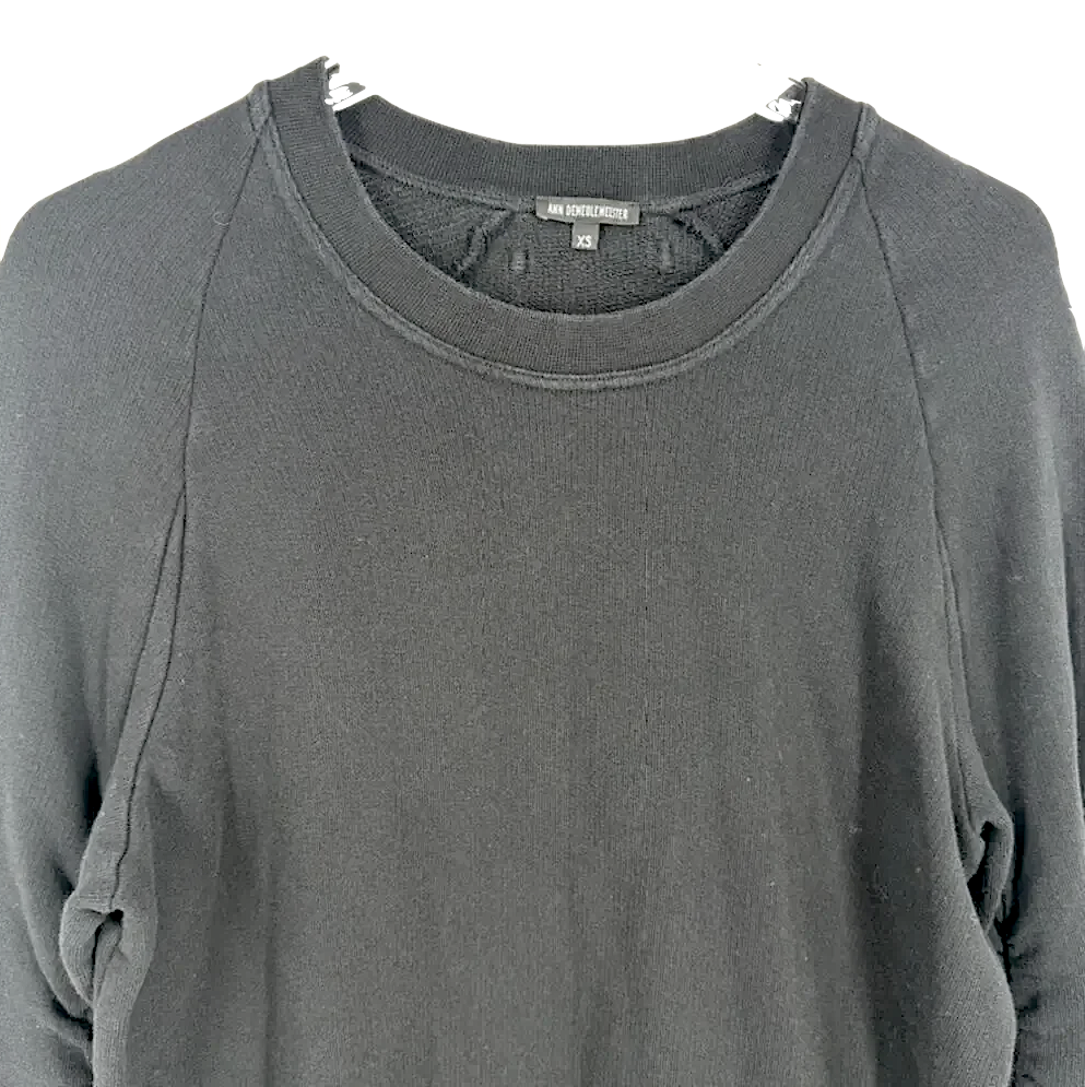 ANN DEMEULEMEESTER BELGIUM. Black Long Cotton Tunic