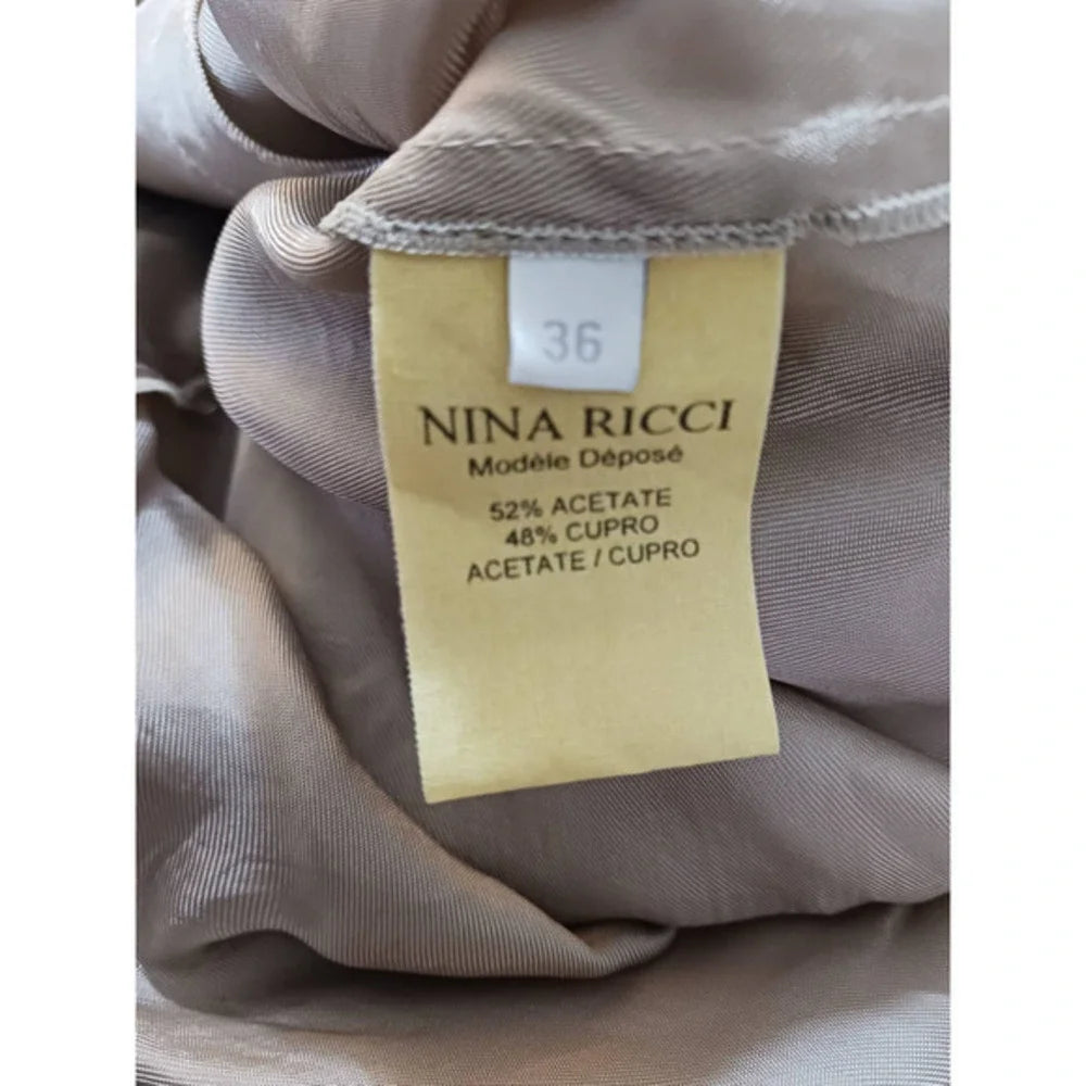 Nina Ricci Paris. Dusty Rose Pale Blush Pink Dress