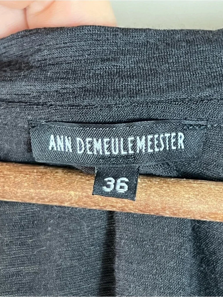 Ann Demeulemeester BELGIUM. Black/Gray 100% Wool Tank Tunic Shirt/Top