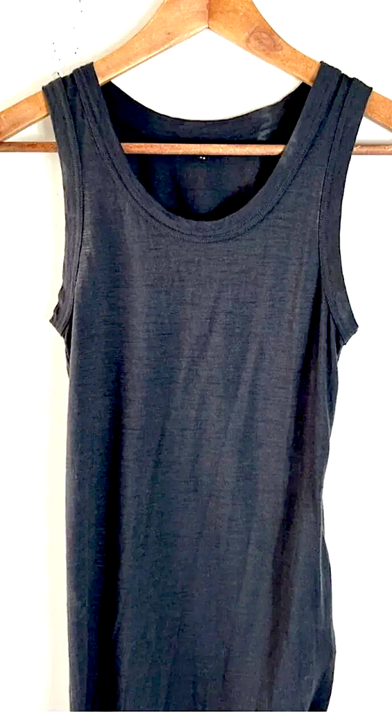 Ann Demeulemeester BELGIUM. Black/Gray 100% Wool Tank Tunic Shirt/Top