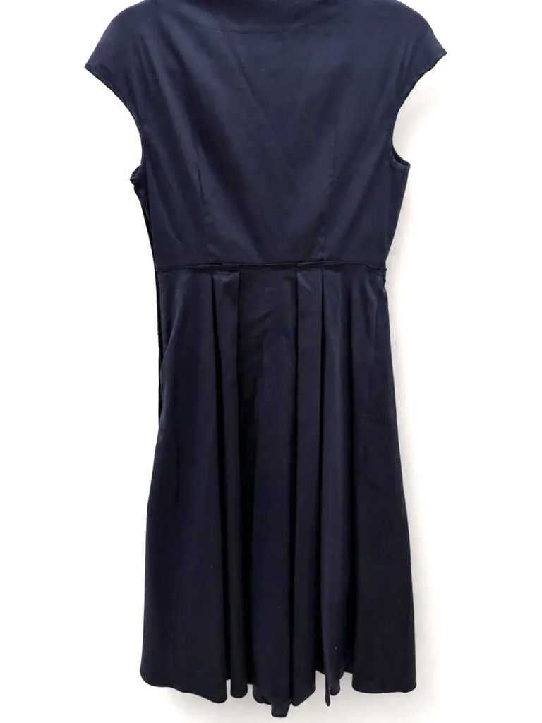 Max Mara Weekend ITALY. Vertice Navy Draped Midi Dress
