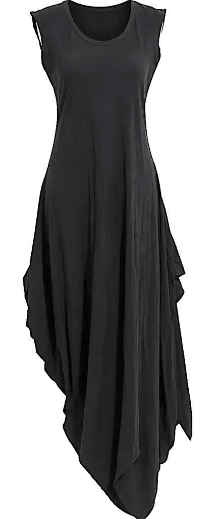 Martine + François Girbaud PARIS. black midi dress