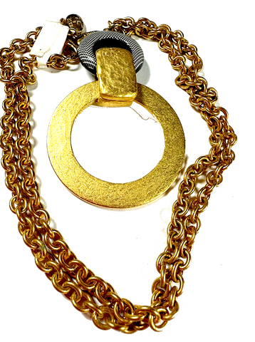 Vintage Carolee 5th Ave NY. Vintage 1960s Goldplated Signed Multi-Chain Long Necklace