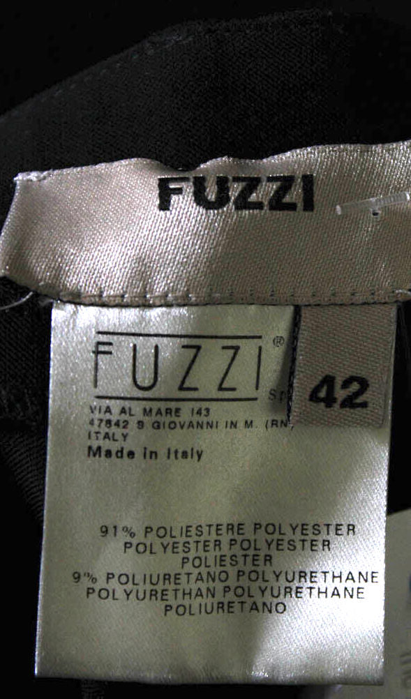 Gaultier Paris. "Fuzzi Line" Black Fuzzi Pleated High-Waist Dress Pants