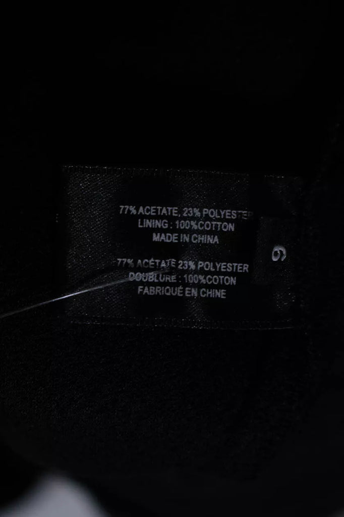 Proenza Schouler NY. Black Belted High Rise Wide Leg Dress Pants