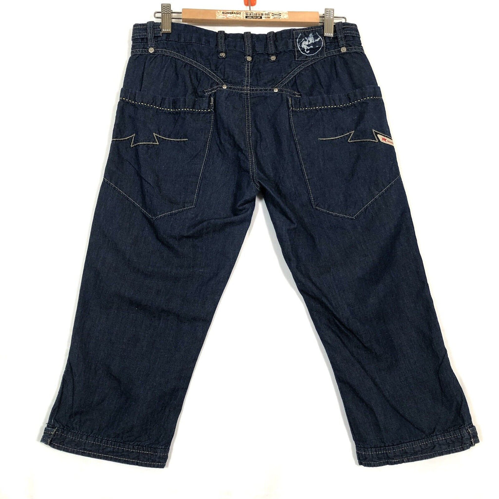 Parasuco Cotton Linen Blend Capri Low Rise Jeans