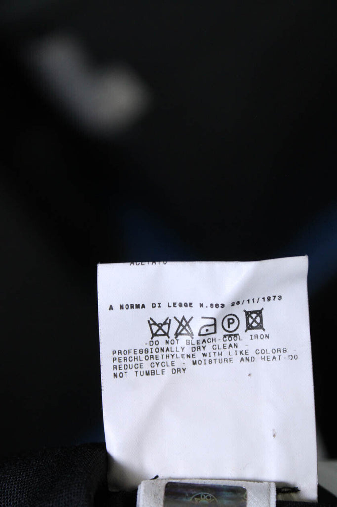 Dolce & Gabbana Italy. Black Wide Leg Pleated Trouser Pants