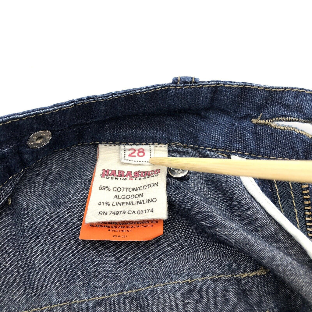 Parasuco Cotton Linen Blend Capri Low Rise Jeans