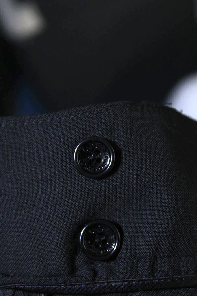 Dolce & Gabbana Italy. Black Wide Leg Pleated Trouser Pants