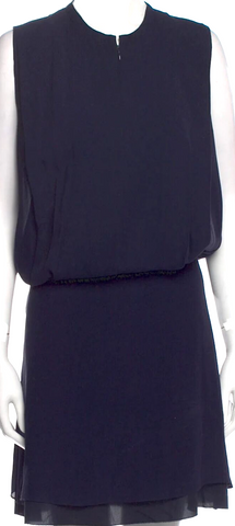 Proenza Schouler NY. White Label. Tan/Black Window Pane Print Cotton Blend Long Sleeve Dress