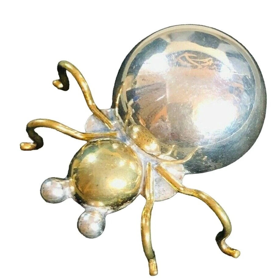 Vintage 1940s Laton Mexico Sterling Silver 925 Huge Spider Brooch