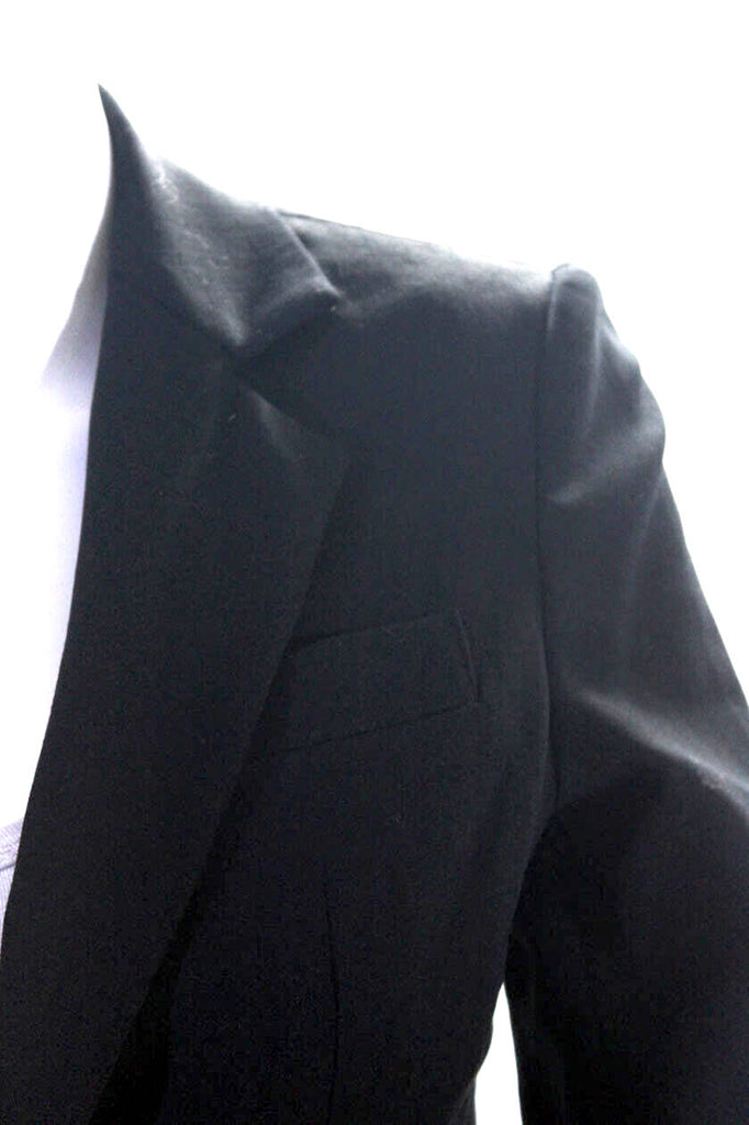 The Row NY. Black 3/4 Sleeve Collared Button Down 2 Pocket Lined  Blazer S