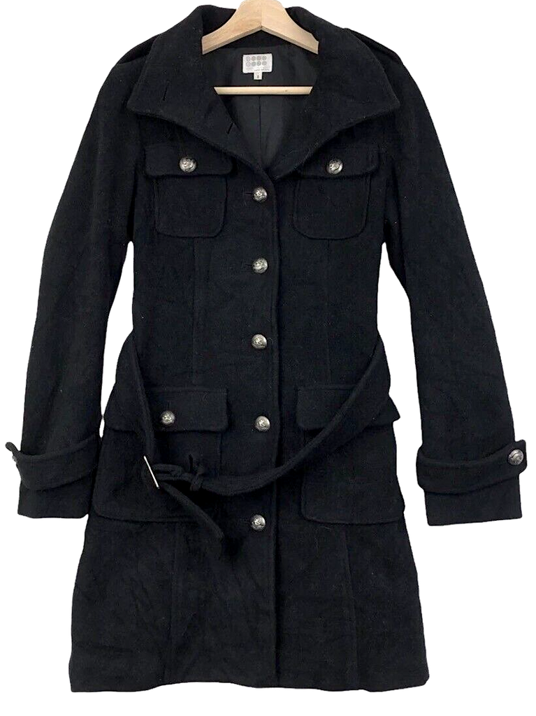 Takeo Kikuchi Japan. Black Parka Trench Coat Jacket
