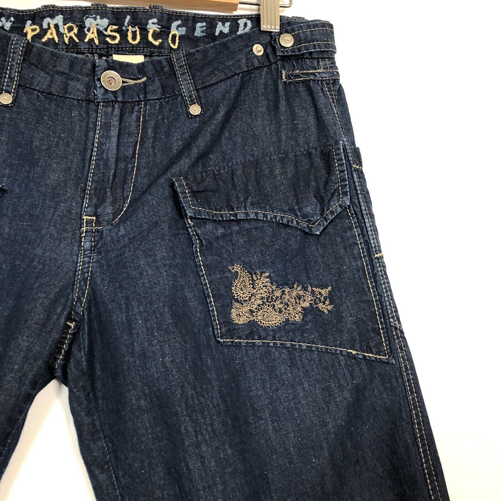 Parasuco Cotton Linen Blend Capri Low Rise Jeans