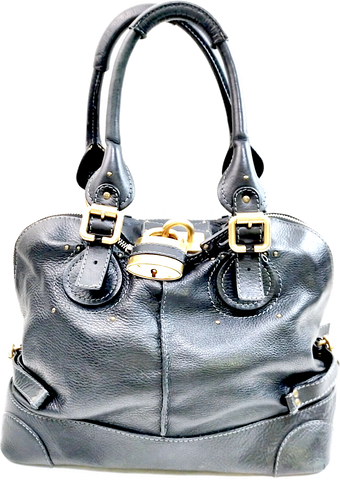 Dolce & Gabbana D&G Italy. Black Leather Crossbody bag w/Lock