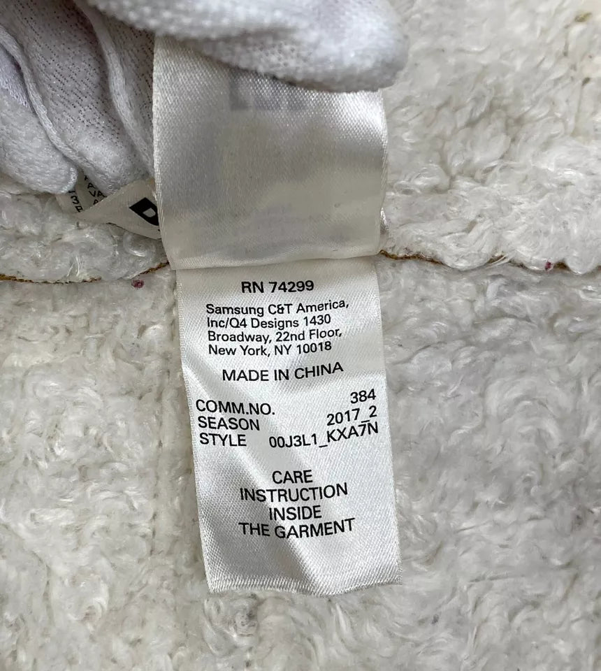 Diesel. Honey Brown Color Leather Faux Fur Boho Chic 70's Inspired Jacket