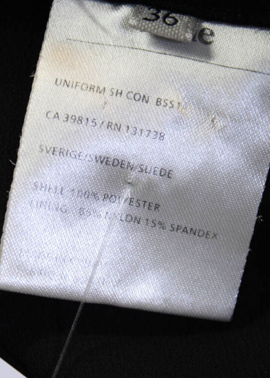 Acne Studios Sweden. Navy/Black Colorblock Long Sleeves Mini Dress