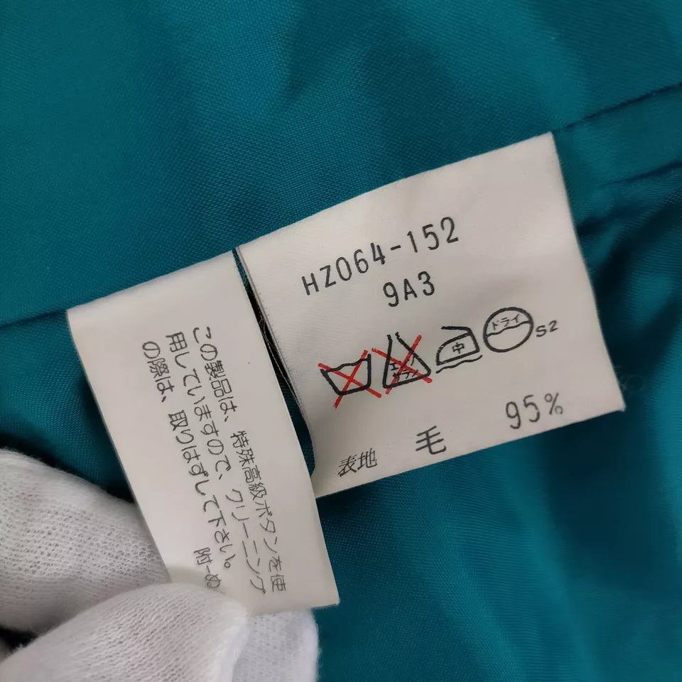 Yves Saint Laurent Paris. Blue Wool, Nylon, Cupro Plaid Jacket