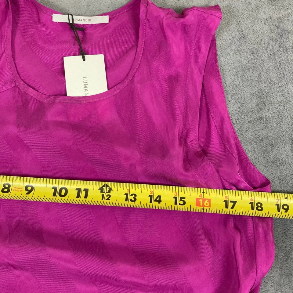 Humanoid Amsterdam. NEW W.TAG. Peony Pink Cupro Viscose Sleeveless Maxi Sieko Dress