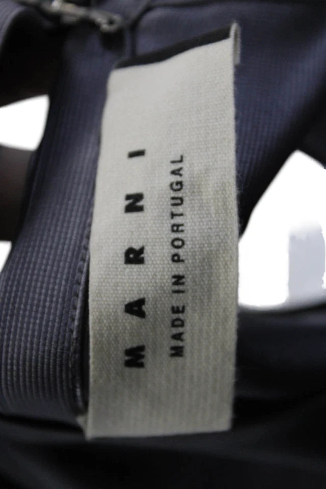 Marni Italy. Amethyst Color Sleeveless A Line Asymmetrical Dress