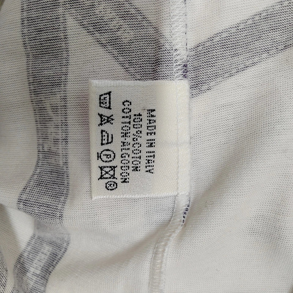 Hermes Paris. Vintage Logo Black Ribbon Cotton Top