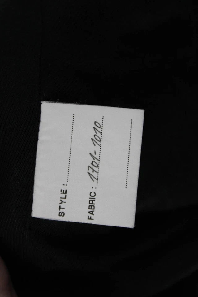 Ann Demeulemeester Belgium. Black Linen Collar Button Up Blazer Jacket