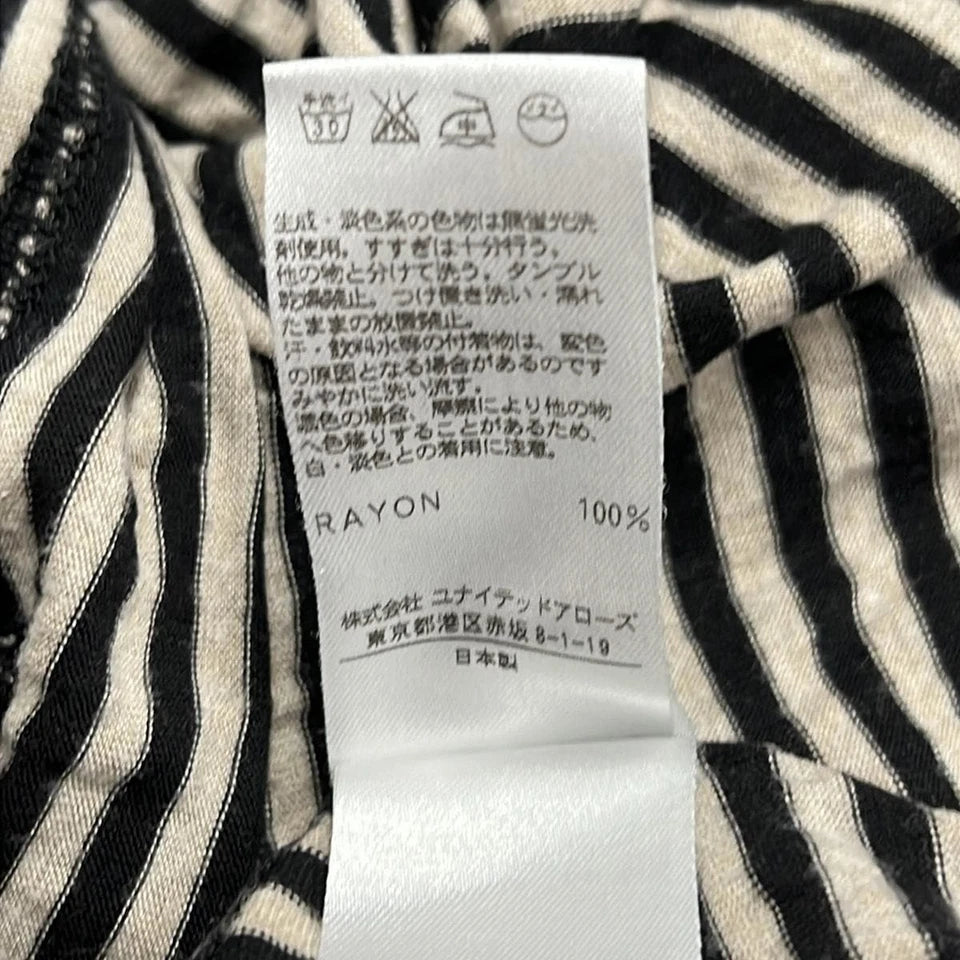 BEAUTY&YOUTH UNITED ARROWS. JAPAN. - Beige Black Stripes Long Dress