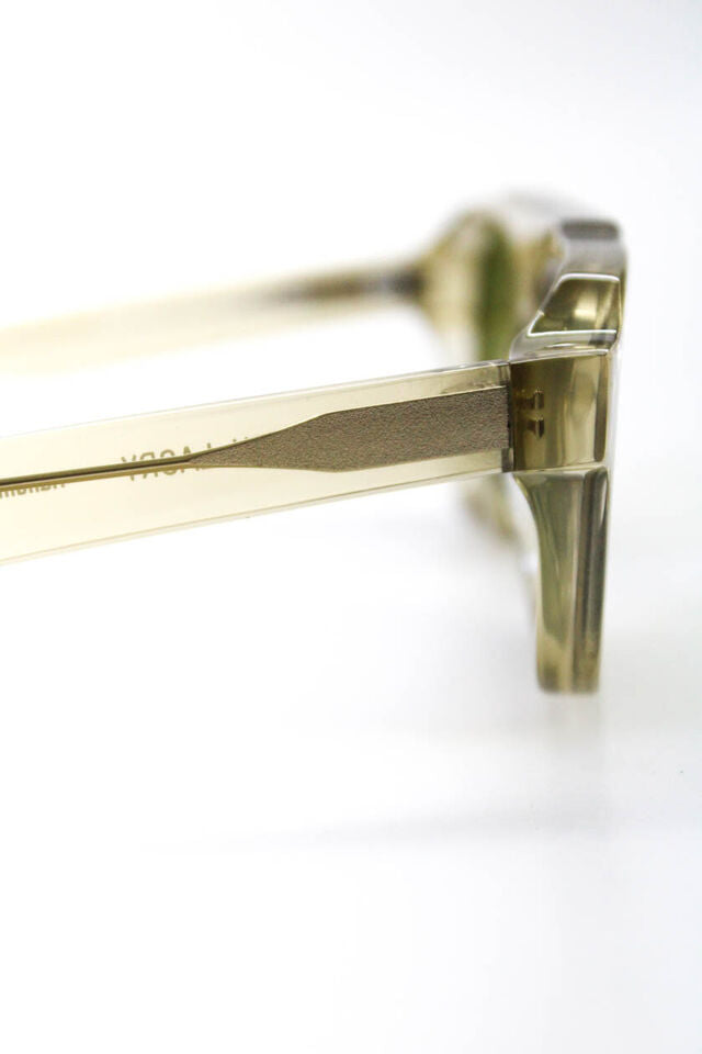 Thierry Lasry Paris. NEW. NWOT. Square Fatality Clear Translucent Acetate Sunglasses Green Lenses