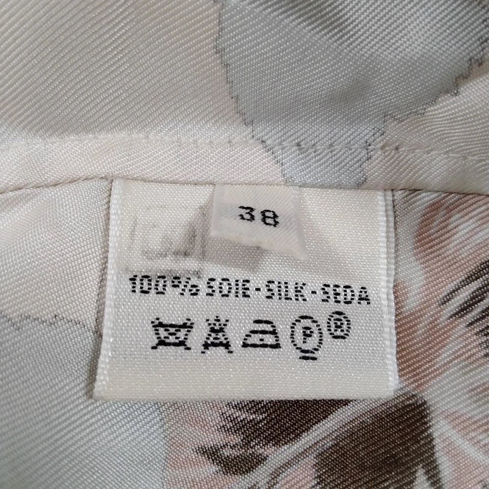 HERMES PARIS. Vintage Sleeveless Print Silk Top