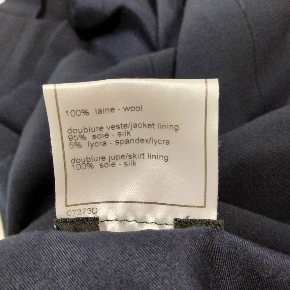 Chanel PARIS. Black Wool, Silk, Spandex Skirt