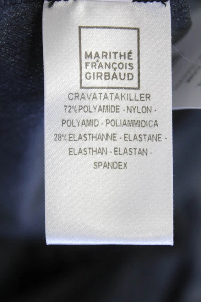 Marithe+Francois Girbaud Paris. Midnite Blue V-Neck Sleeveless Trapeze Dress