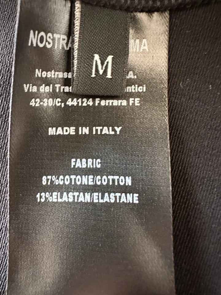 Nostrasantissima Italy. NEW. Black Cotton Maxi Tank Asymmetrical Dress