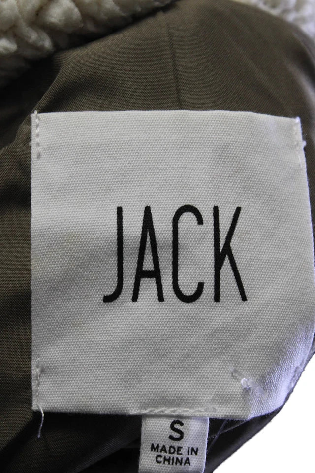 Jack. Brown Faux Fur Shearling Style Long Sleeve Buttoned Jacket