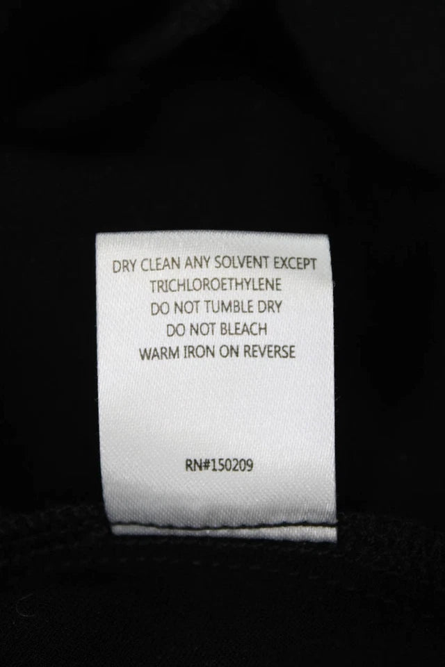 La Ligne NY.Black Back Zip Spaghetti Strap Lace Trim Crepe Midi Dress