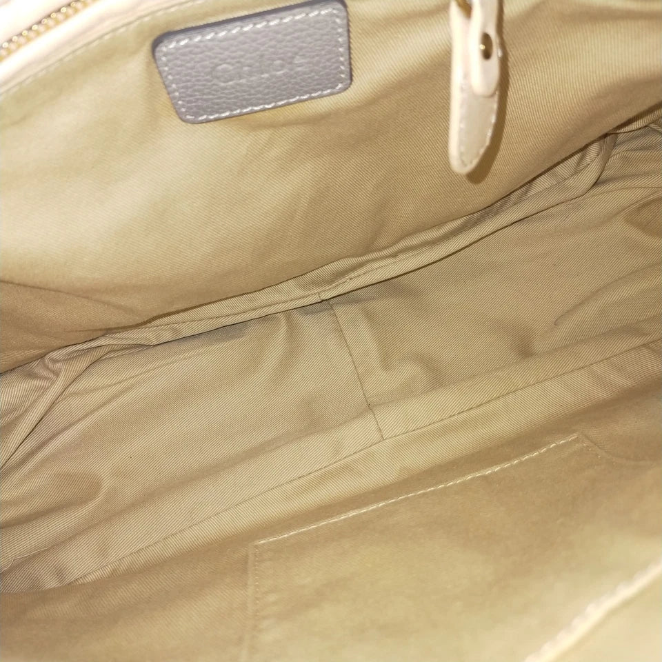 Chloe Paris. Gray Leather Crossbody Strap Shoulder Bag / Hand Bag