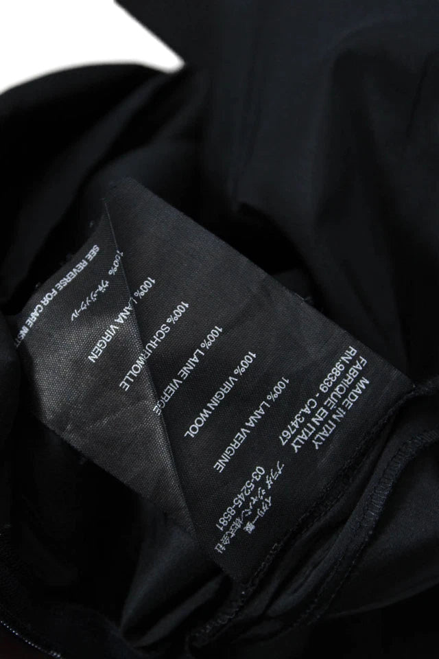 Prada Italy. Midnite Blue Wool Pleated Pinstriped High Waisted Midi Skirt