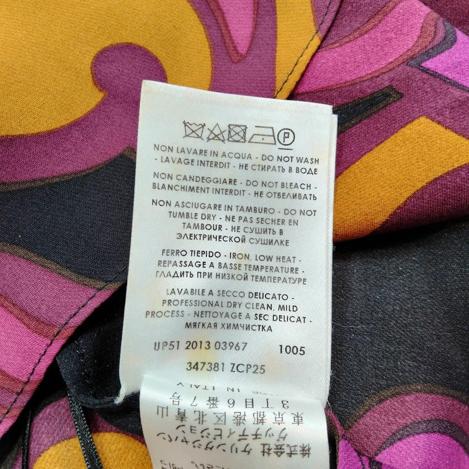 Gucci Italy. Vintage Silk Abstract Top