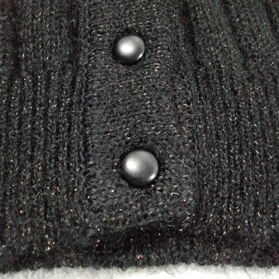 Christian Dior Paris. Black Wool/Nylon Blend Top