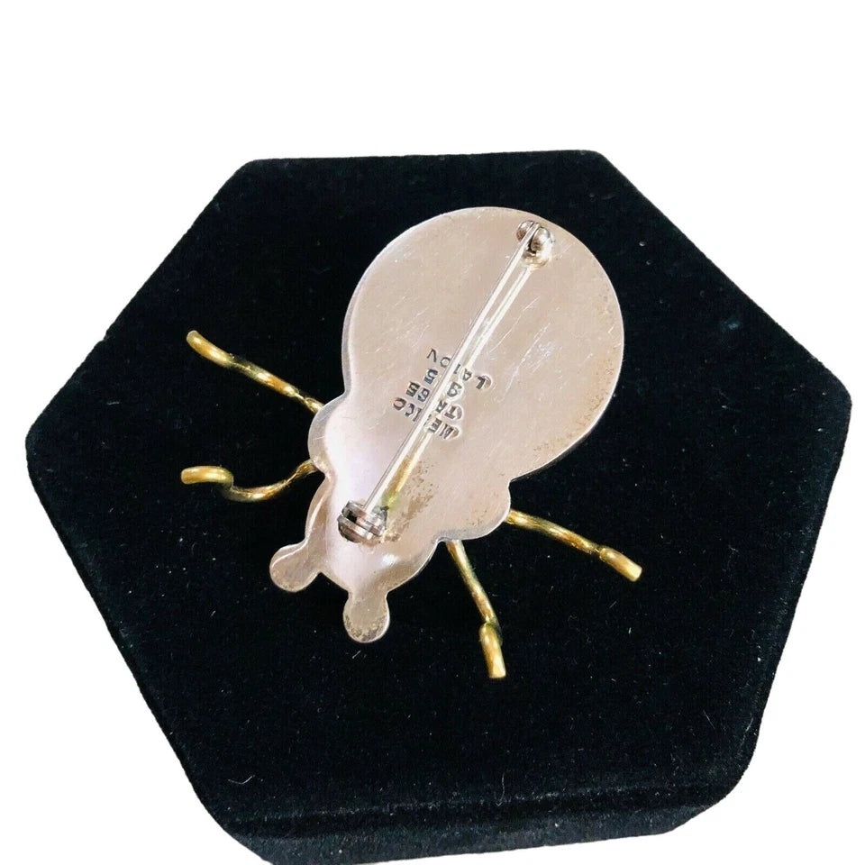 Vintage 1940s Laton Mexico Sterling Silver 925 Huge Spider Brooch